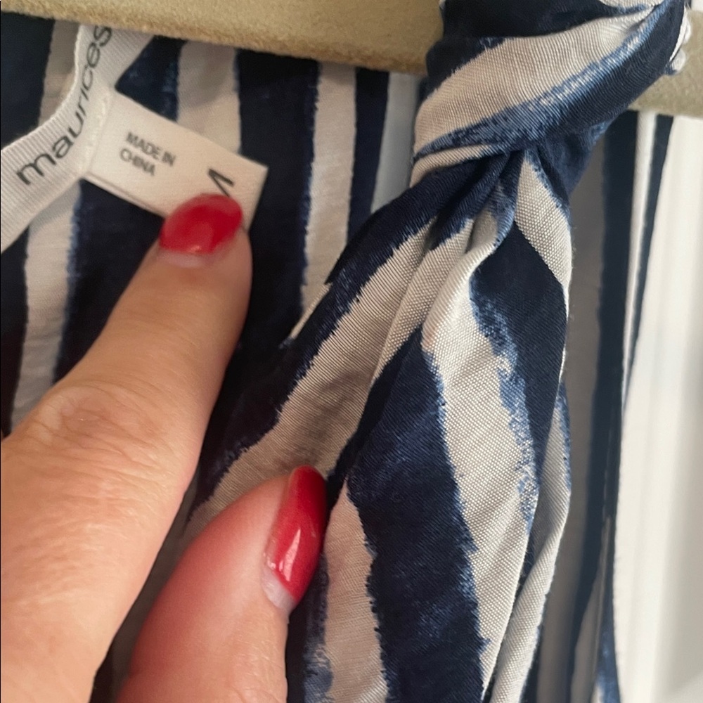 Maurices Navy and White One-Shoulder Dress - Picture 6 of 8